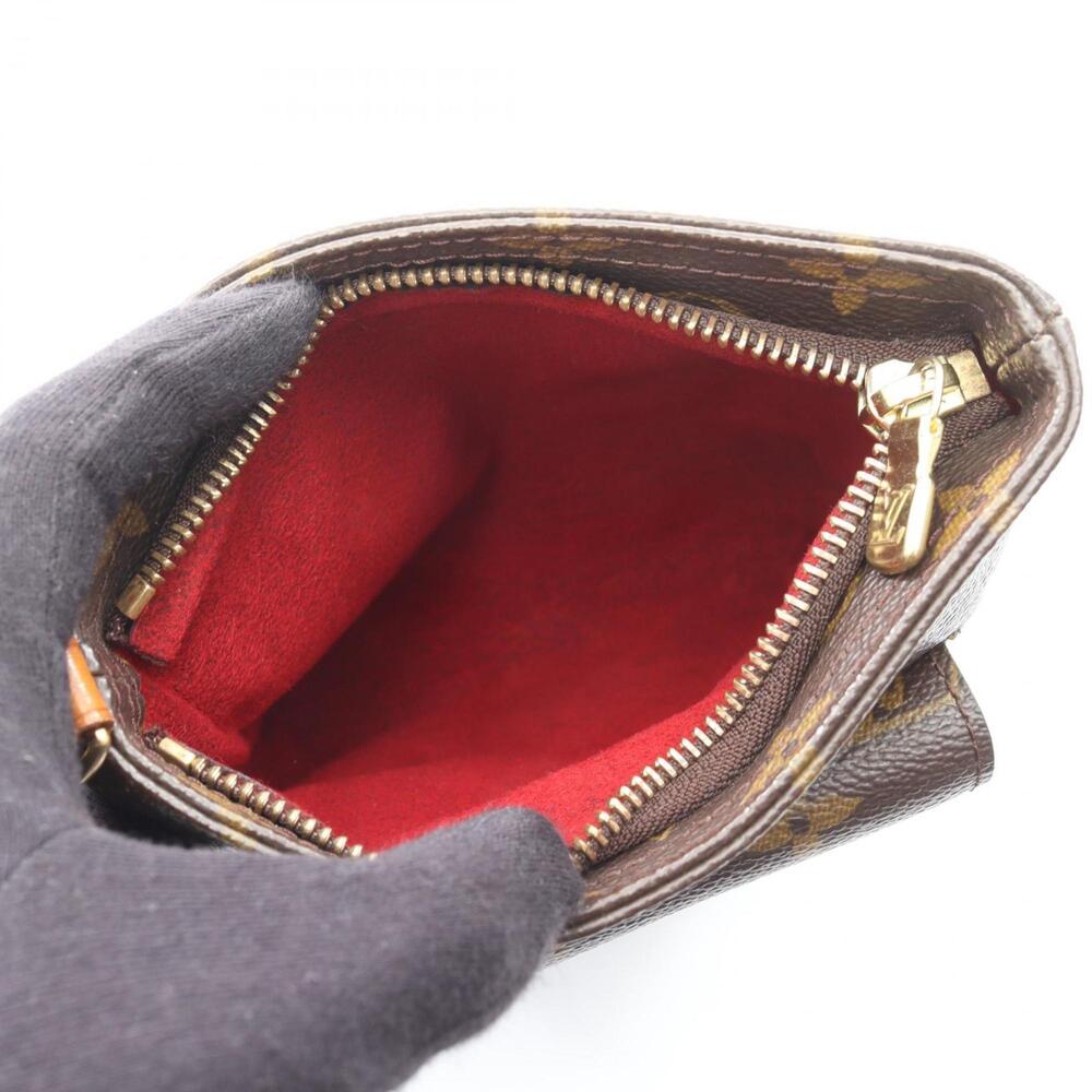 LOUIS VUITTON Authentic Brown Monogram Leather Pouch - Picture 3 of 12